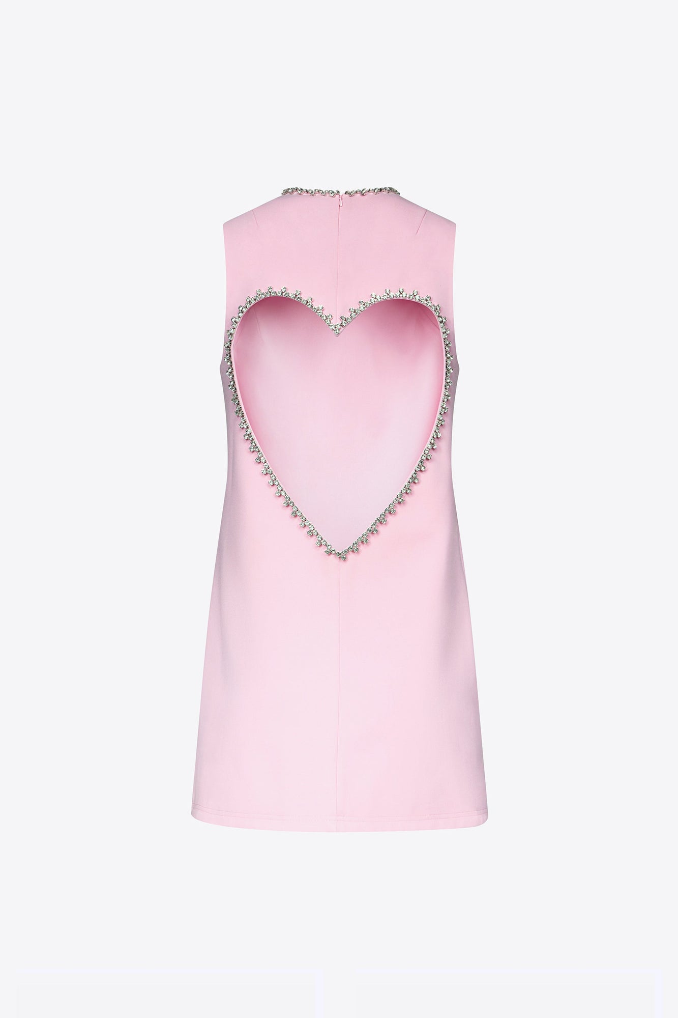Crystal Heart Back Dress | Powder Pink