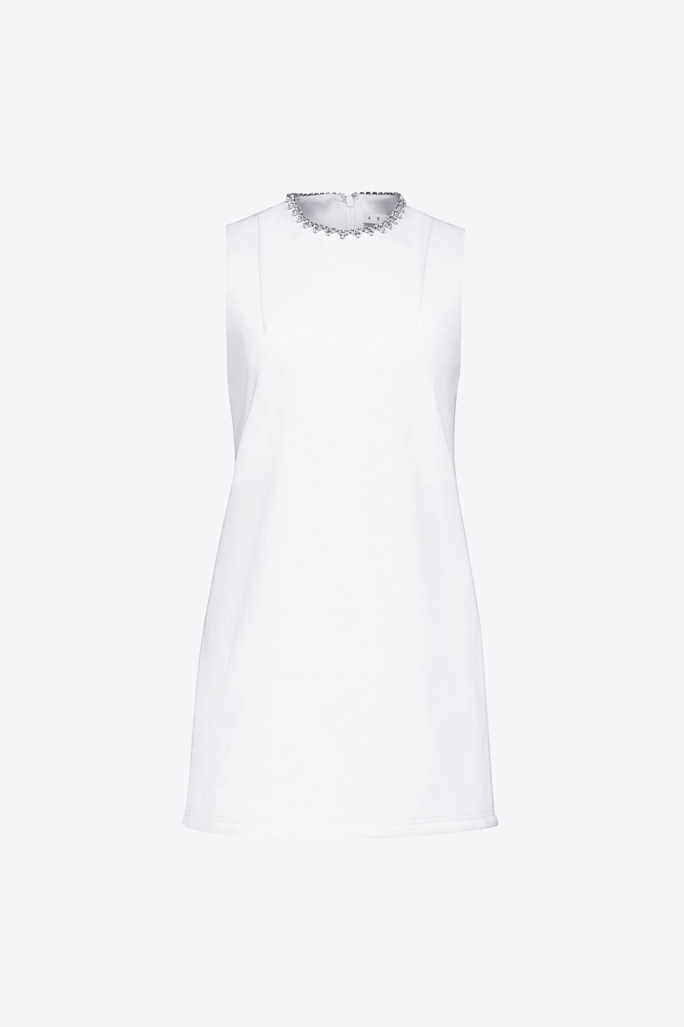 Crystal Heart Back Dress | White