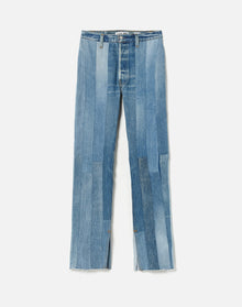 Womens | 60s Patched Skinny Boot | Indigo