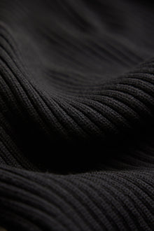 RAINS Sapa Knit Crew Neck Black Long Sleeve