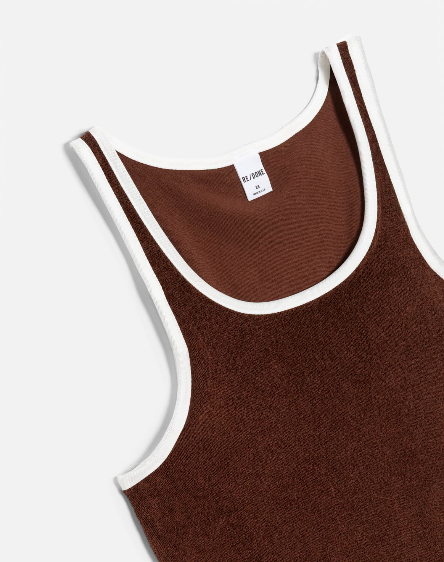 Womens | Scoop Neck Terry Tank | Brunette