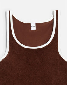 Womens | Scoop Neck Terry Tank | Brunette