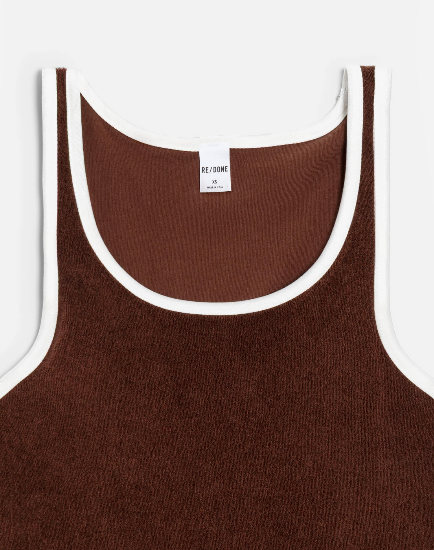 Womens | Scoop Neck Terry Tank | Brunette