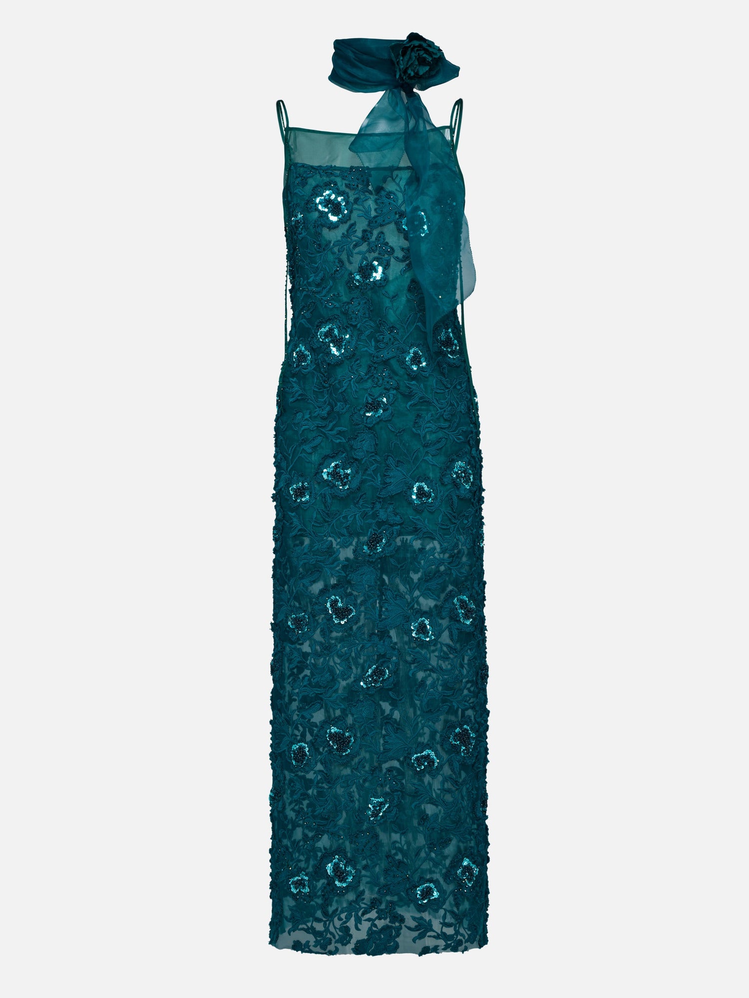 Lace Sleeveless Cocktail Dress | Teal