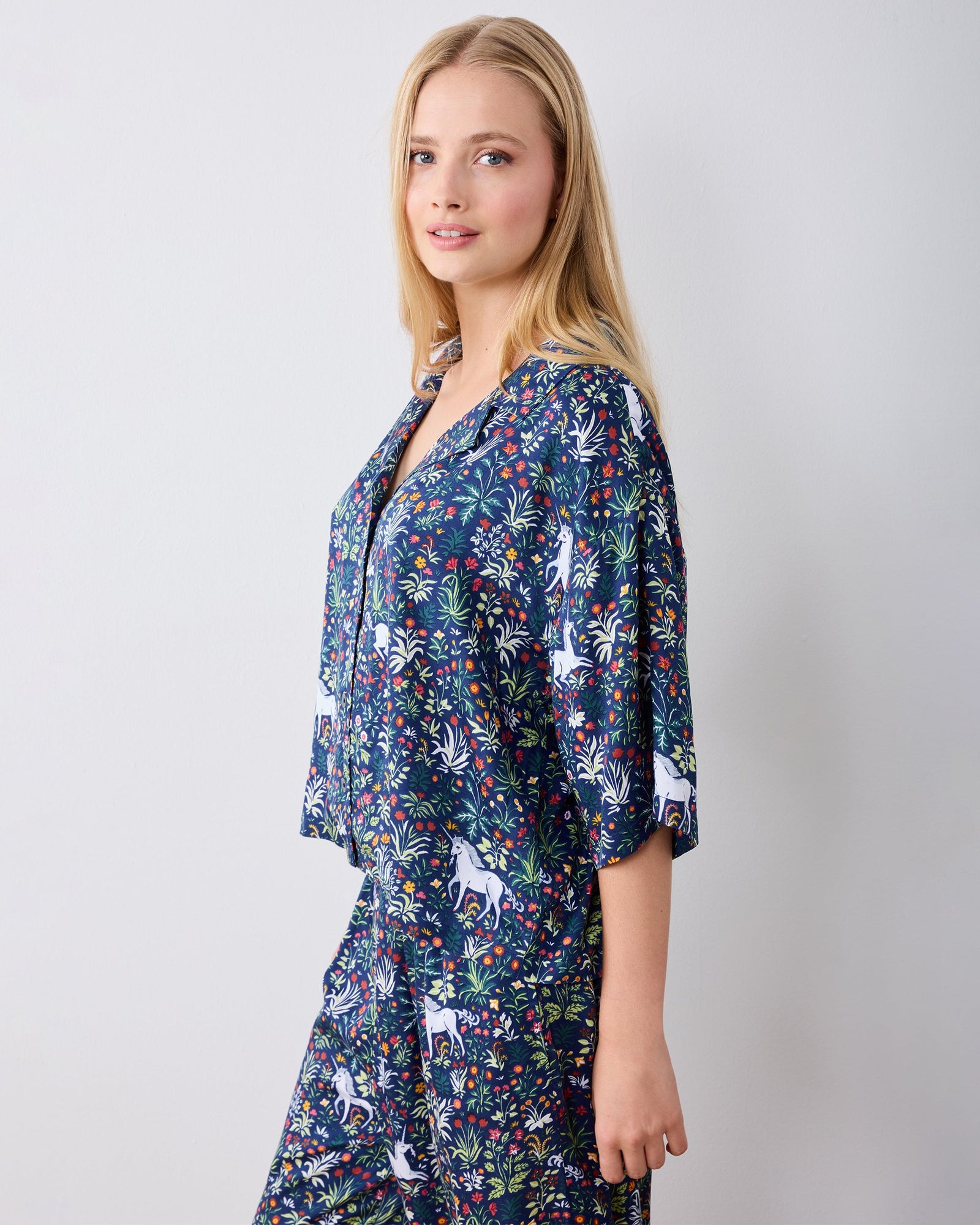 Unicorn's Garden - Eco Satin Wildest Dream Set - Indigo - Printfresh