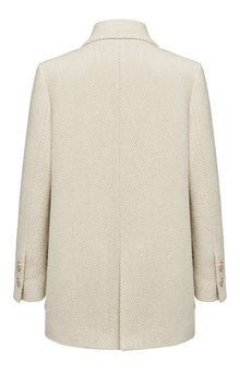 Tweed Double-Breasted Blazer  | Beige