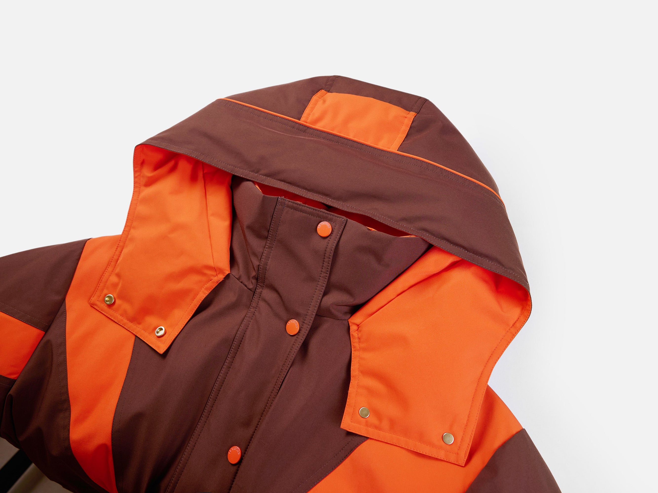 Hooded Jacket | Orange/Brown