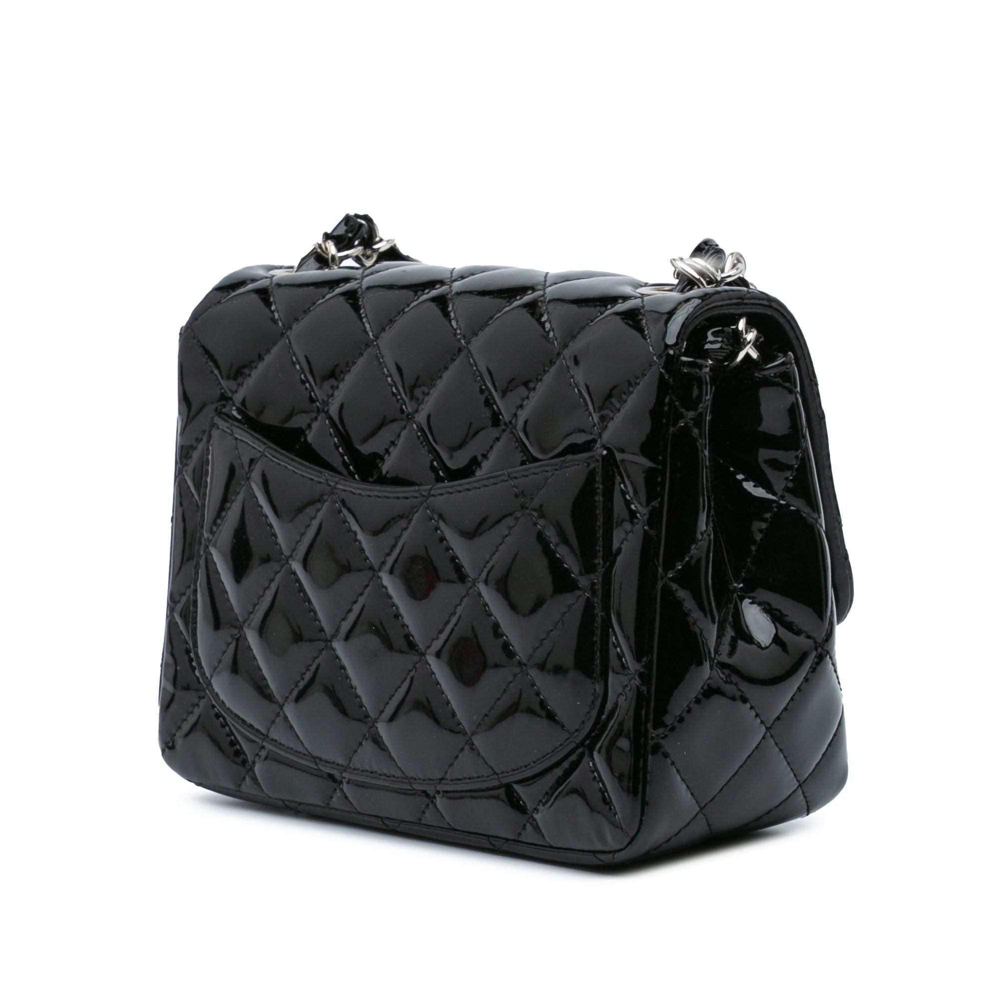 Chanel | Pre-Owned Mini Square Classic Patent Single Flap - IX | Black