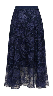 Lace Skirt | Navy