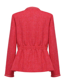 European Imported Tweed Jacket | Red