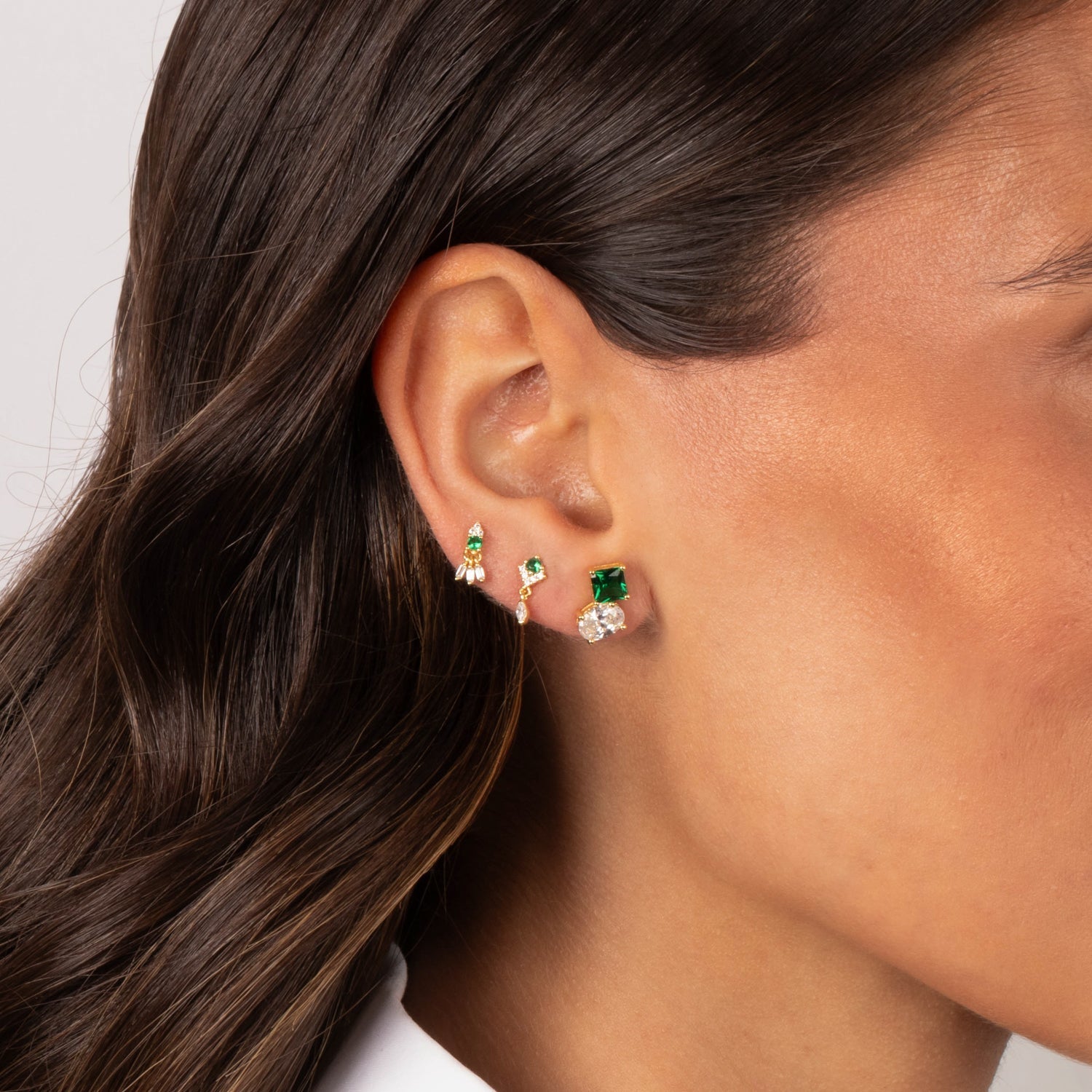 Colored Mini CZ Shaker Stud Earring - Adina's Jewels