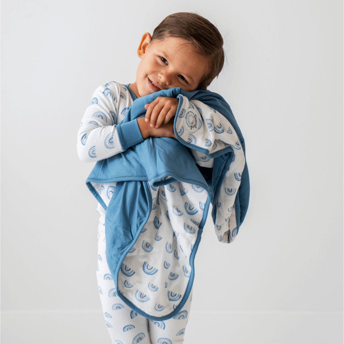 Boy | Toddler Bamboo Pajamas | Blue Rainbow