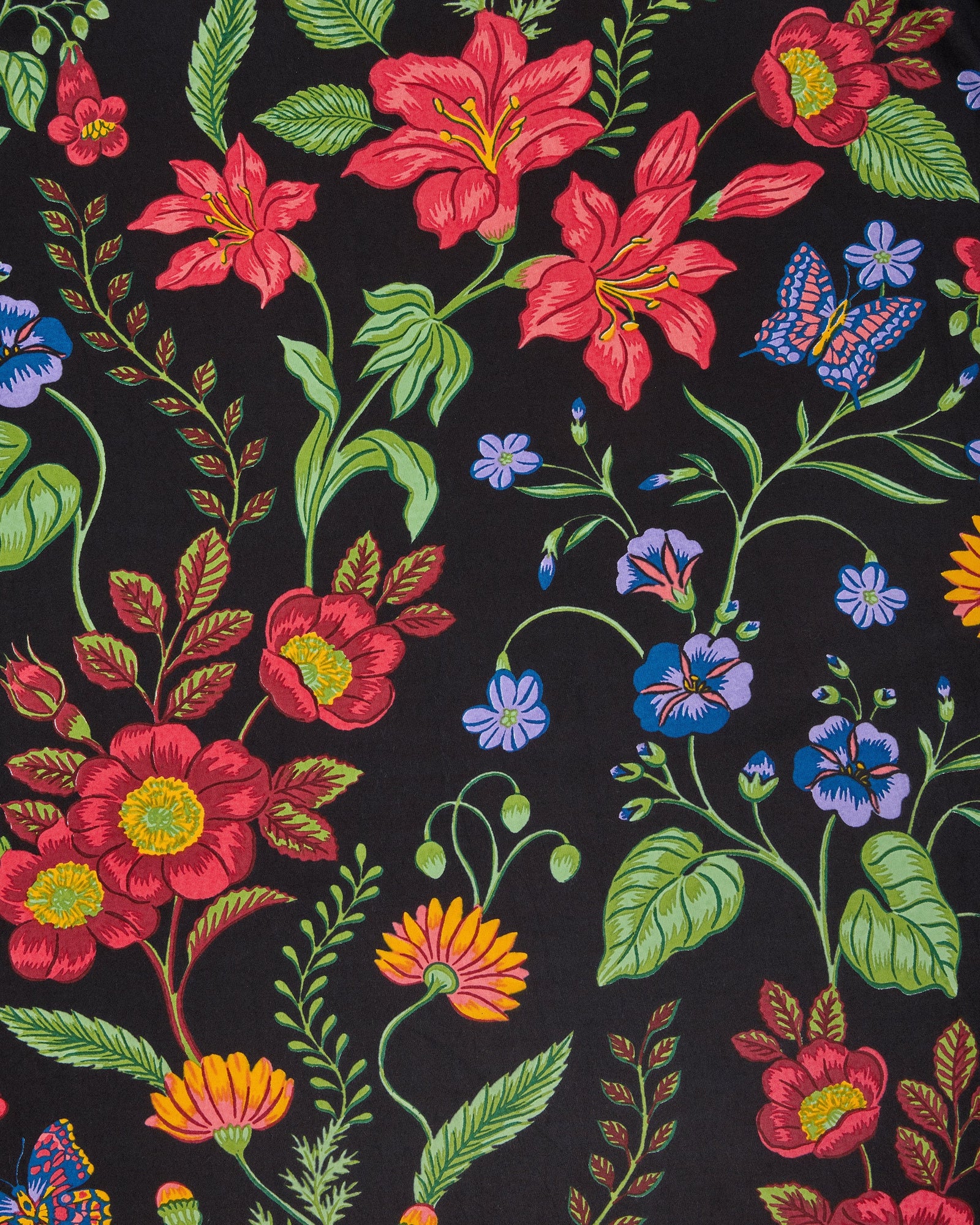 Moonlit Botanical - Blair Dress - Ink - Printfresh