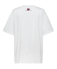 Classic Round Neck Heart T-shirt | White