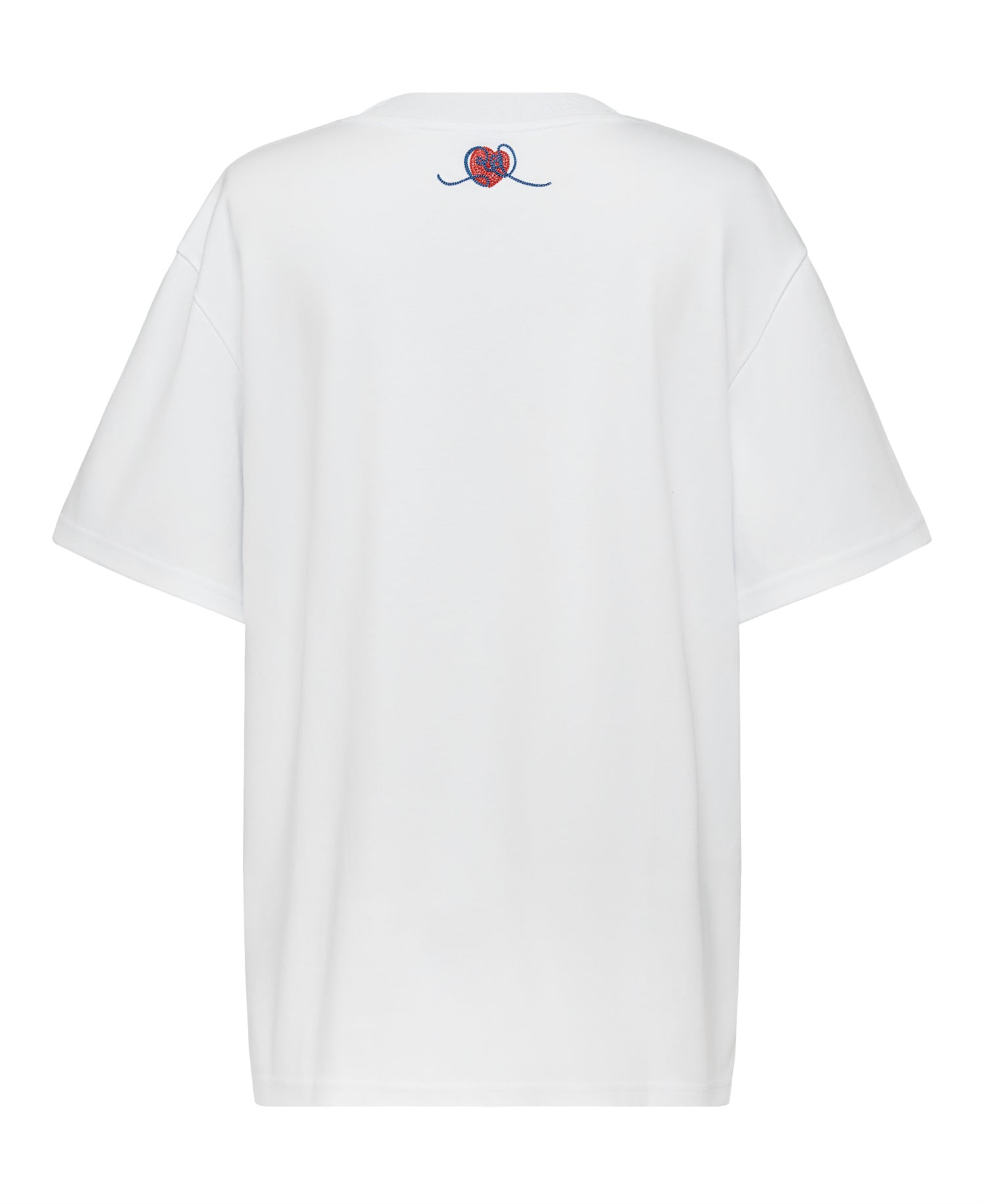 Classic Round Neck Heart T-shirt | White