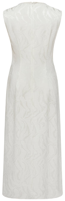 Mulberry Silk Waist-Fitted Dress | White