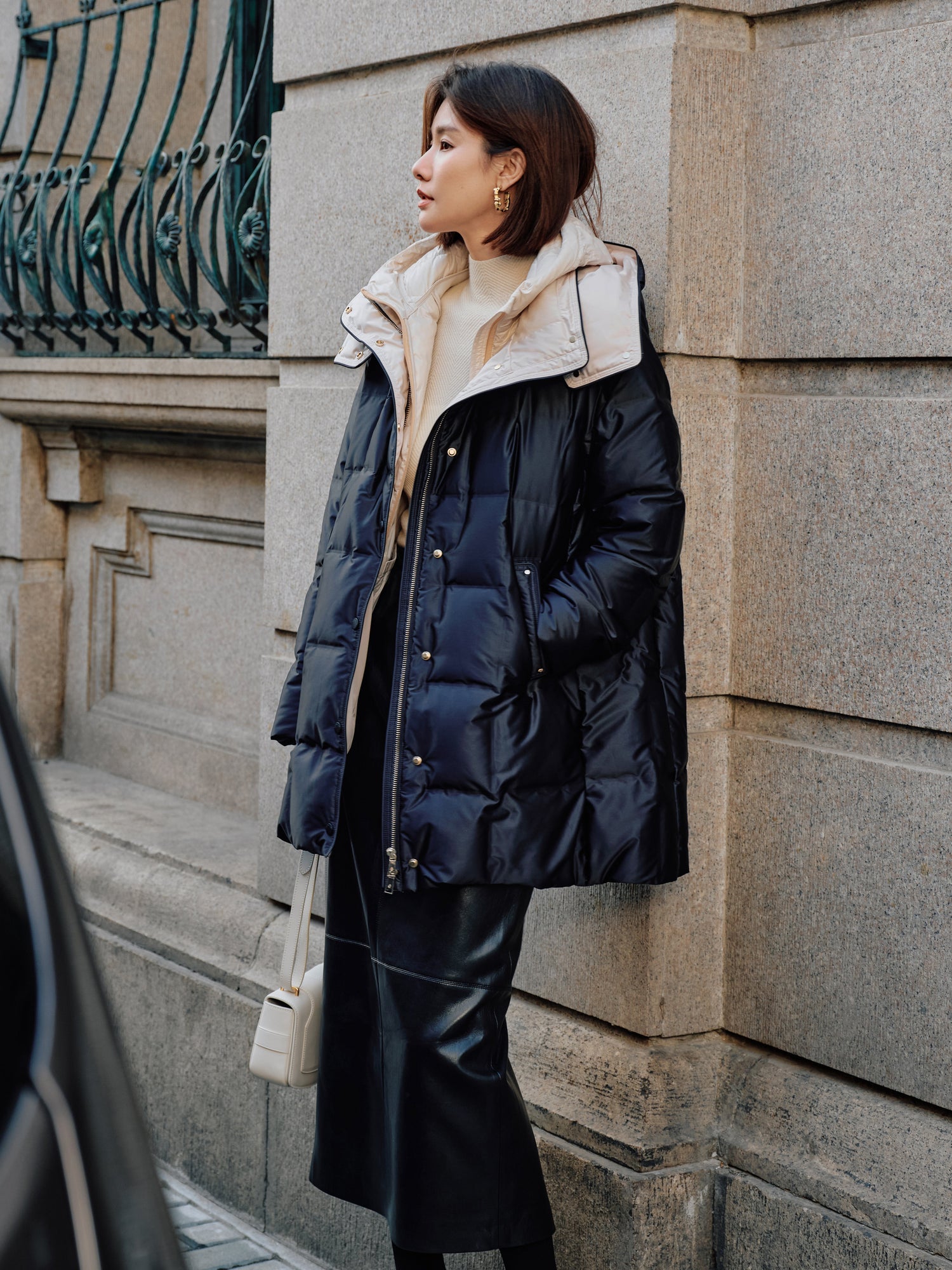 goose down jacket | Black