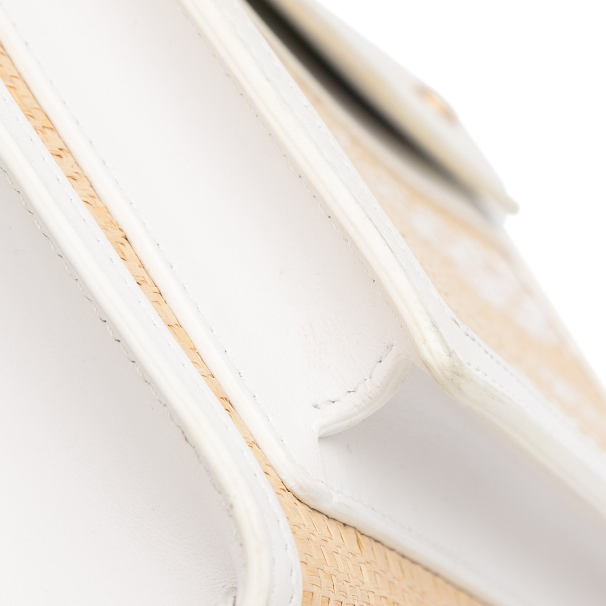 Burberry | Pre-Owned Pocket Raffia Satchel | Brown/Beige