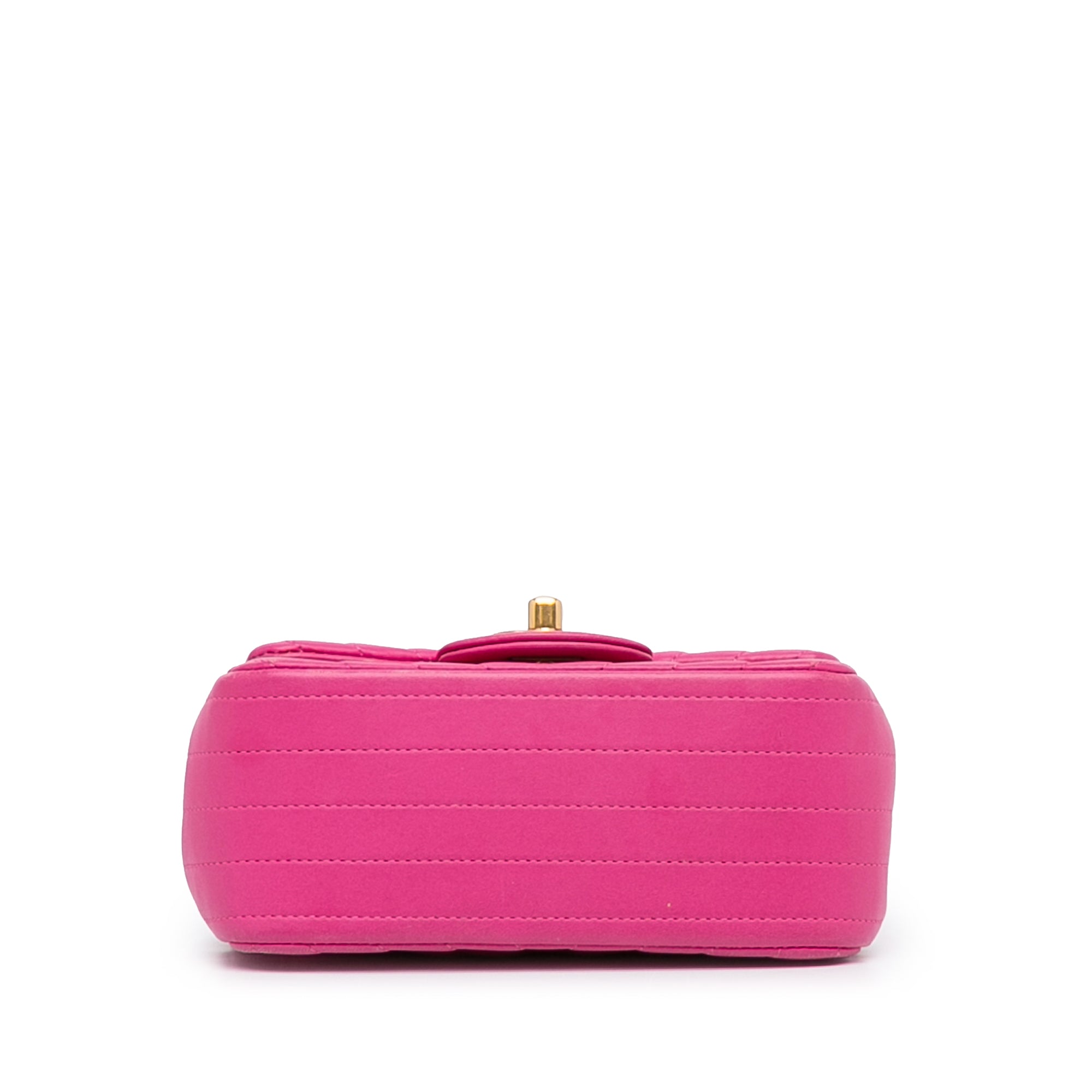Chanel | Pre-Owned Mini Square Classic Chevron Lambskin Single Flap - II | Pink