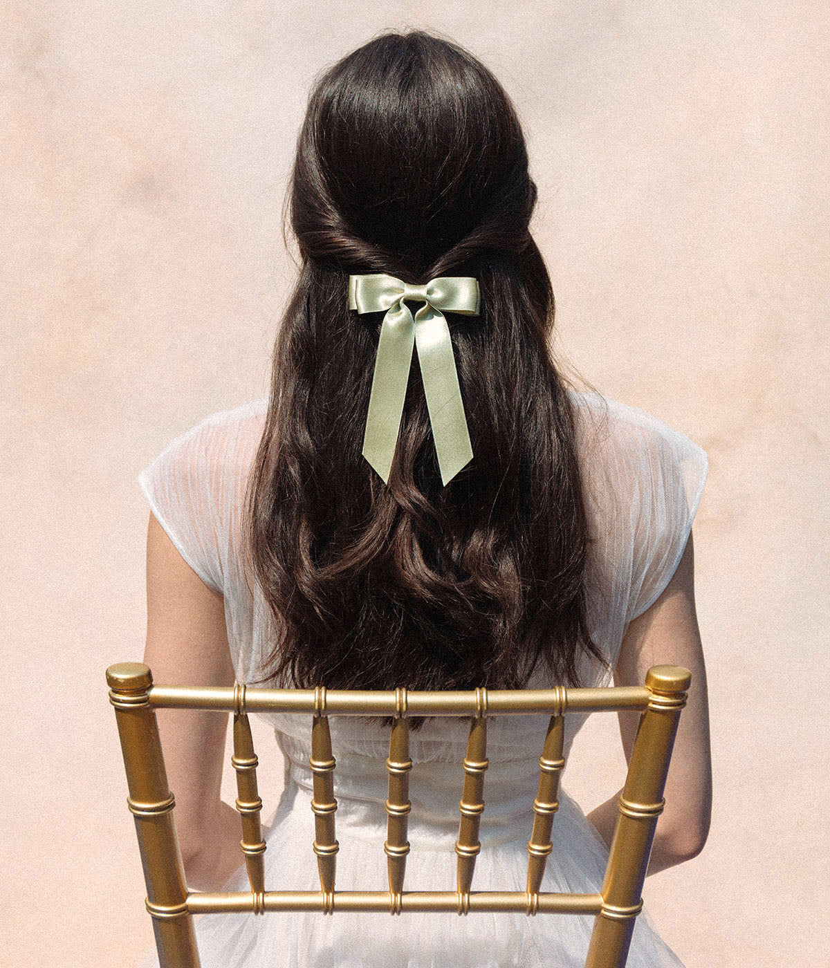 Loren Hope x Bardot Bow Gallery - Petite Silk Hair Bow in Sage - Loren Hope