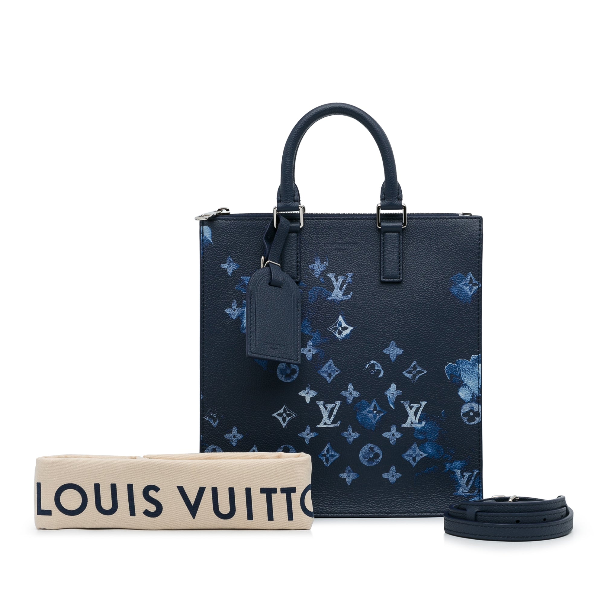 Louis Vuitton | Pre-Owned Monogram Ink Watercolor Sac Plat Zippe | Blue