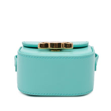 Celine | Pre-Owned Leather Triomphe AirPods Case with Strap - II | Blue/Turquoise