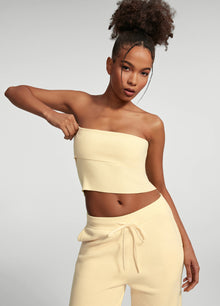 Chunky Knit Crop Top | Lemon Meringue