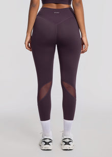 High-Waisted Stretch Performance Leggings | Midnight Plum