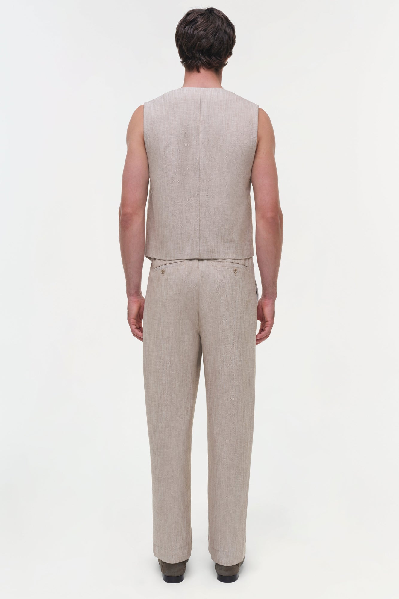 Mens | George Vest | Natural Linen