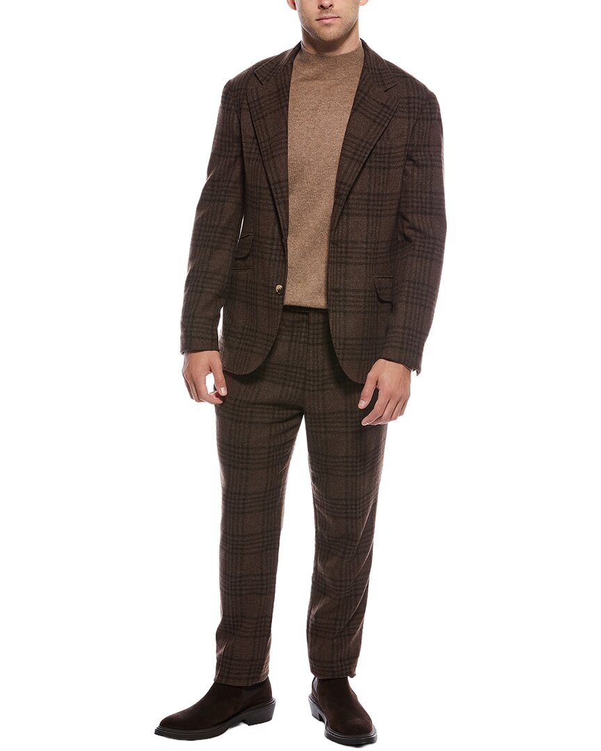 Brunello Cucinelli | Mens | 2pc Pleated-Front Wool & Silk-Blend Suit | Multi