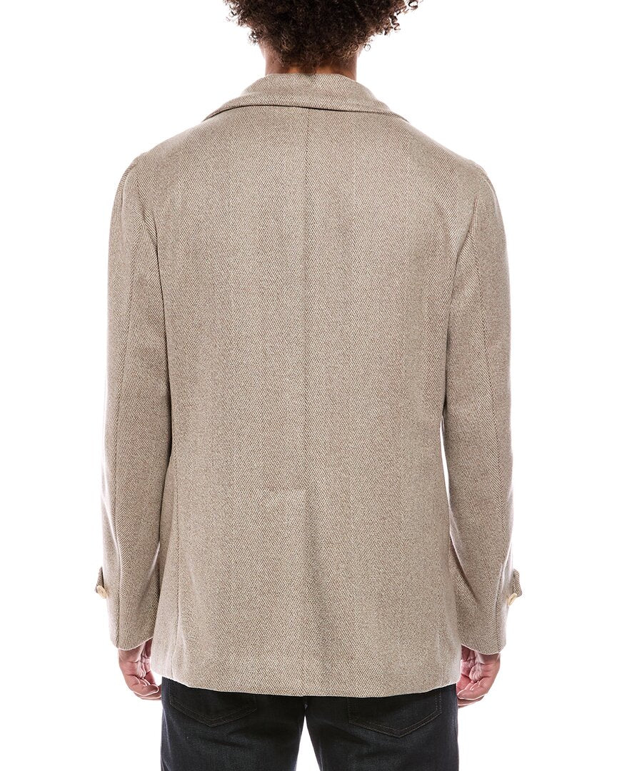 ISAIA | Mens | Cashmere Peacoat | Beige