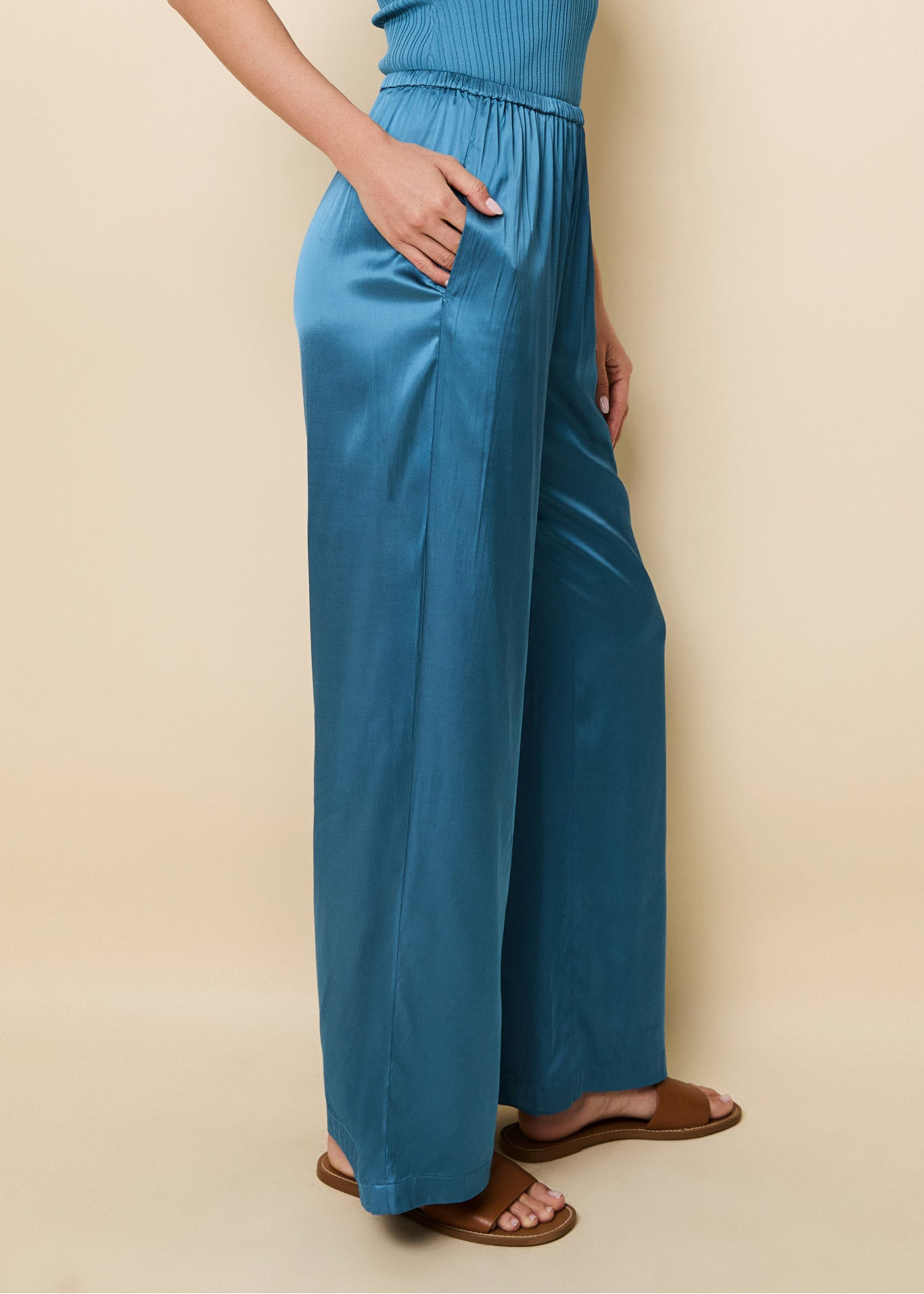 Womens | Monaco Pant Satin | French Blue