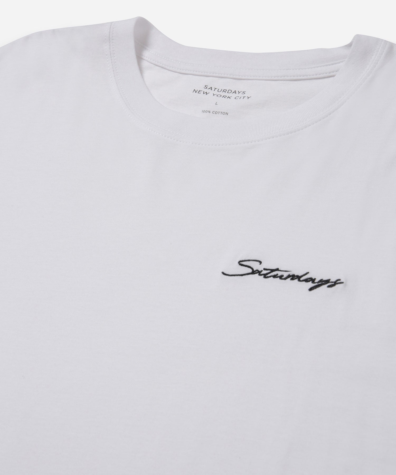 Ivory | Saturdays Embroidered Standard SS Tee