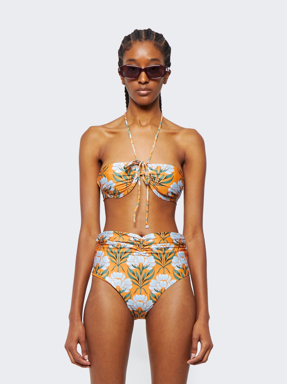 Women | Agua by Agua Bendita | Bronce Halter Bikini Top | Orange