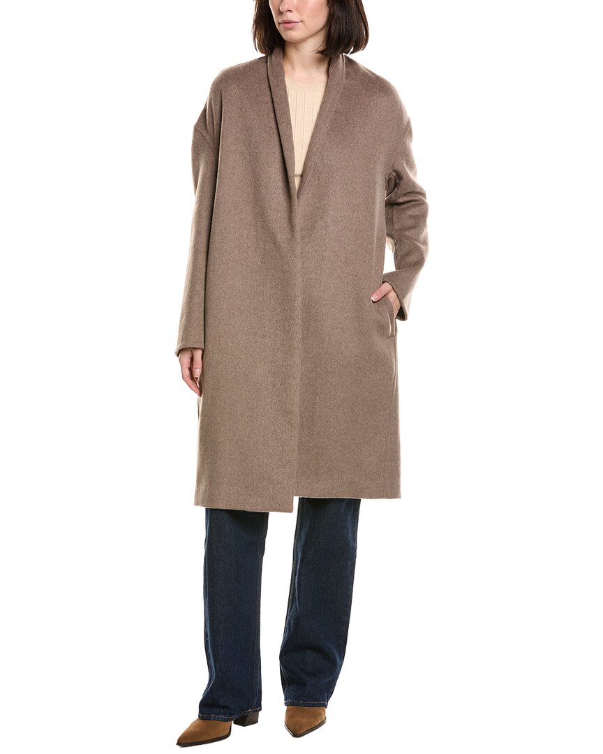 Vince | Womens | Wool-Blend Long Coat | Brown