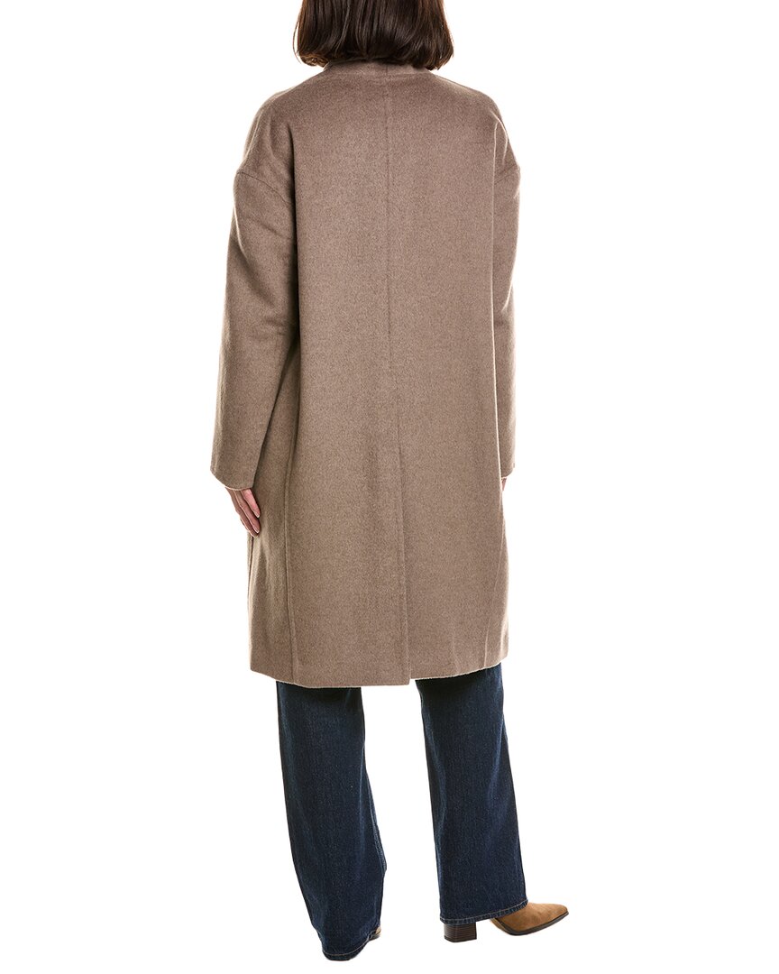 Vince | Womens | Wool-Blend Long Coat | Brown