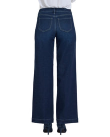 NYDJ | Womens | Petite Teresa Midnight Breeze Wide Leg Jean | Navy Multi