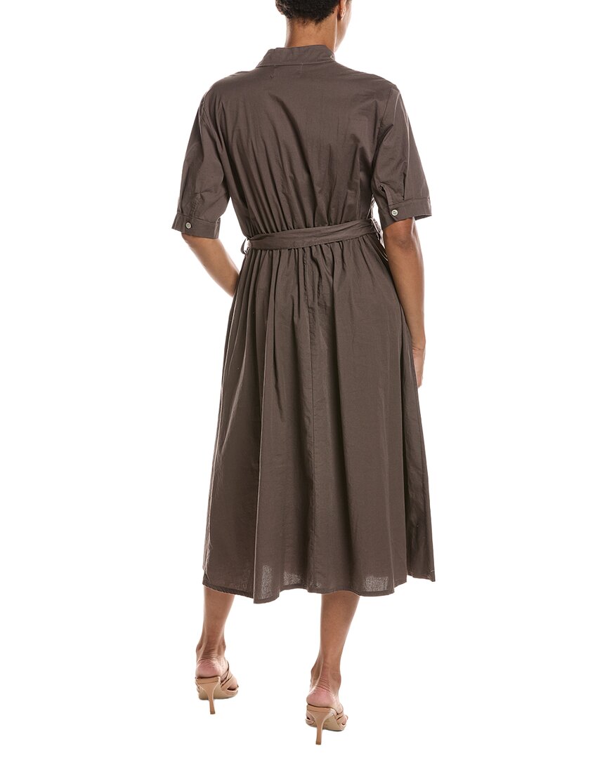 Persaman New York | Womens | Midi Shirtdress | Brown