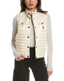Moncler | Womens | Grenoble Guamiane Polyamide Vest - I | Off-White