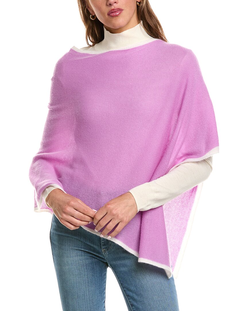 Portolano | Womens | Cowl Neck Cashmere Poncho | Purple
