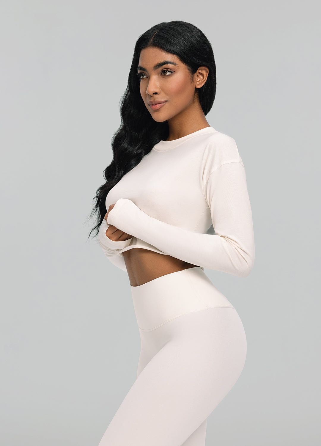 Cropped Long Sleeve | Ivory