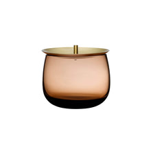 Beret Storage Box With Brass Lid - Small | Clear Crystal/Brass