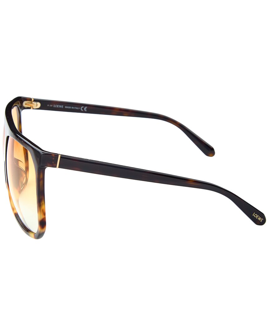Loewe | Womens | LW40001F 63mm Sunglasses | Havana | Brown Gradient Lens