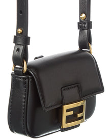 FENDI | Womens | Baguette Leather Bag Charm | Black