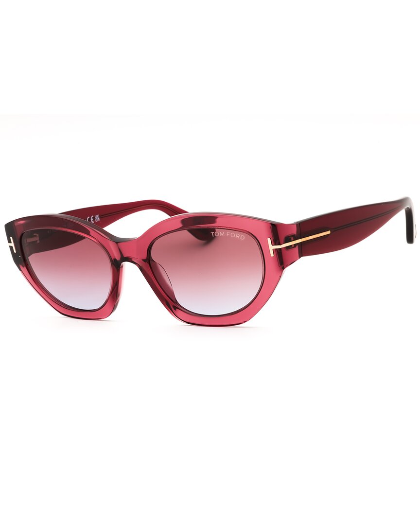 Tom Ford | Womens | 5566Y 55mm Sunglasses | Transparent Pink | Pink Gradient Lens