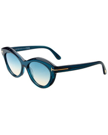 Tom Ford | Womens | 54mm Sunglasses | Blue | Blue Gradient Lens