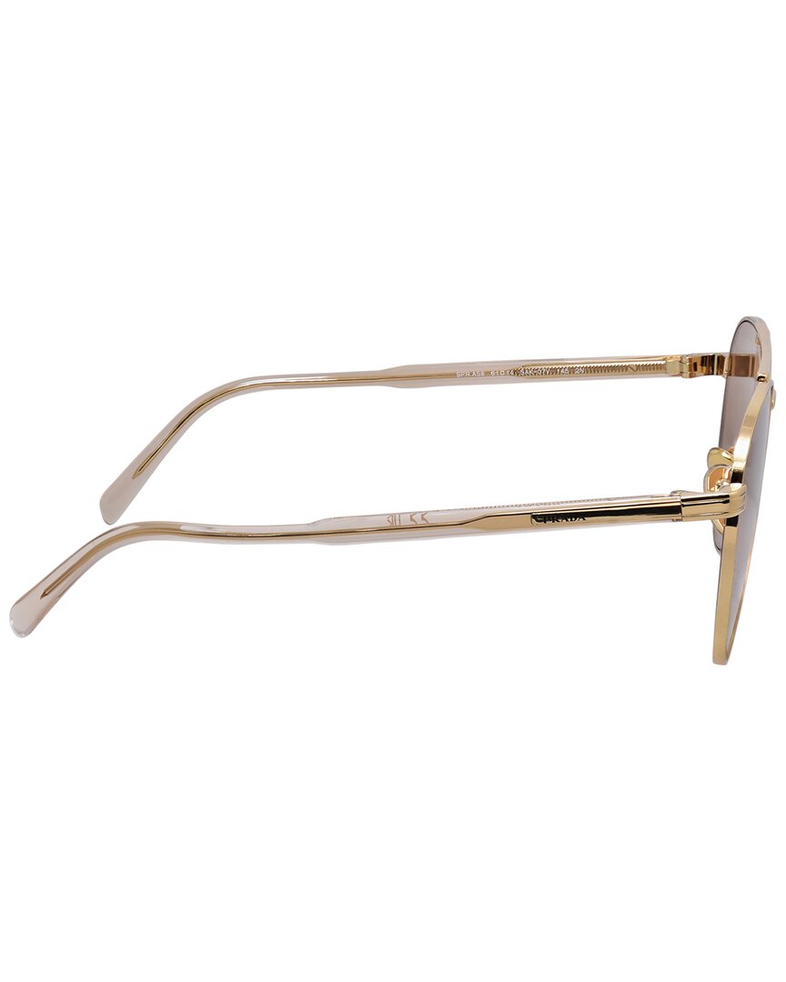 Prada | Womens | PRA58S 61mm Sunglasses | Gold | Orange Lens