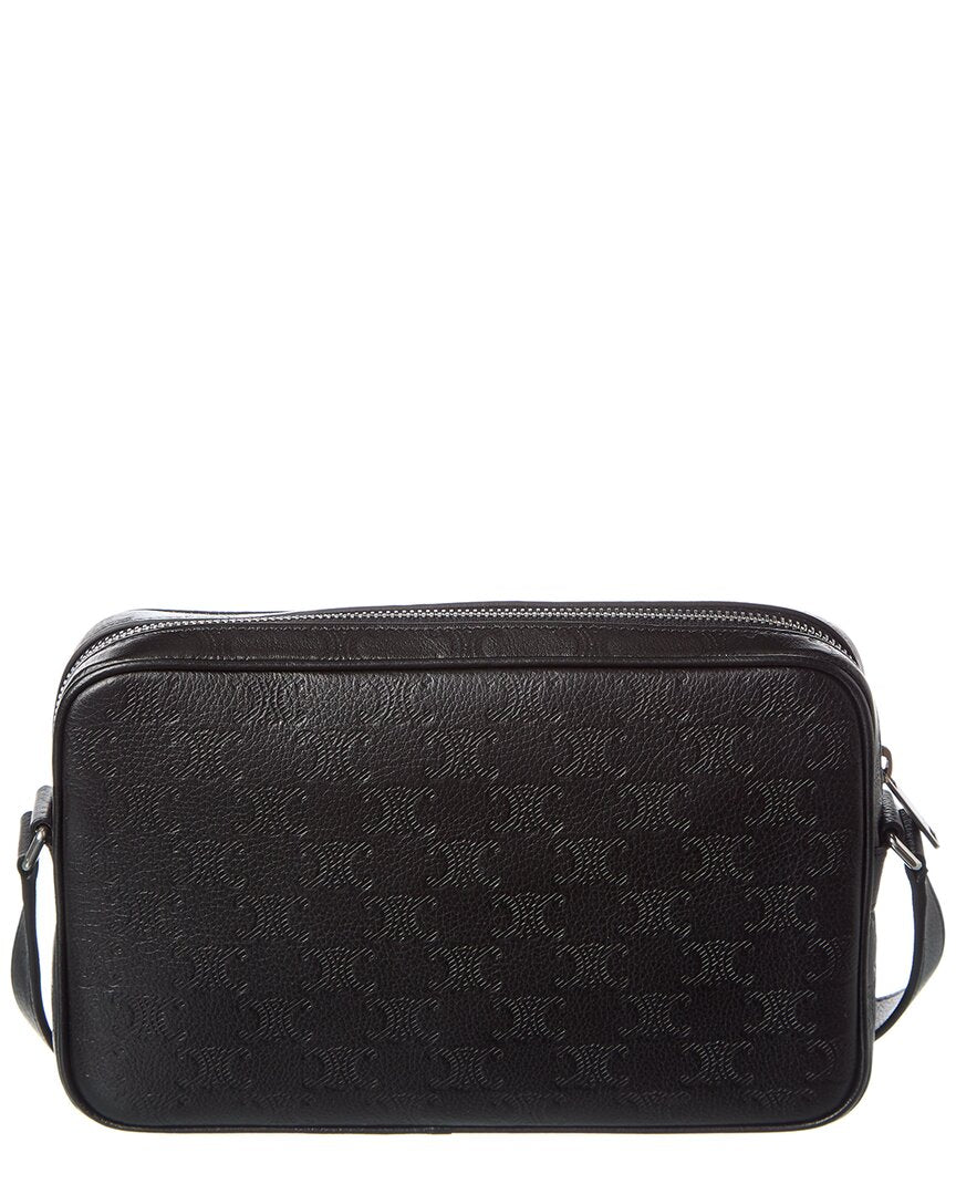 CELINE | Womens | Medium Triomphe Leather Crossbody | Black