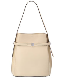 TOTEME | Womens | Belted Leather Bucket Bag | Beige