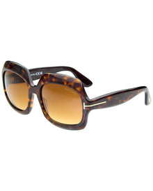 Tom Ford | Womens | Ren 60mm Sunglasses | Dark Havana | Brown Gradient Lens